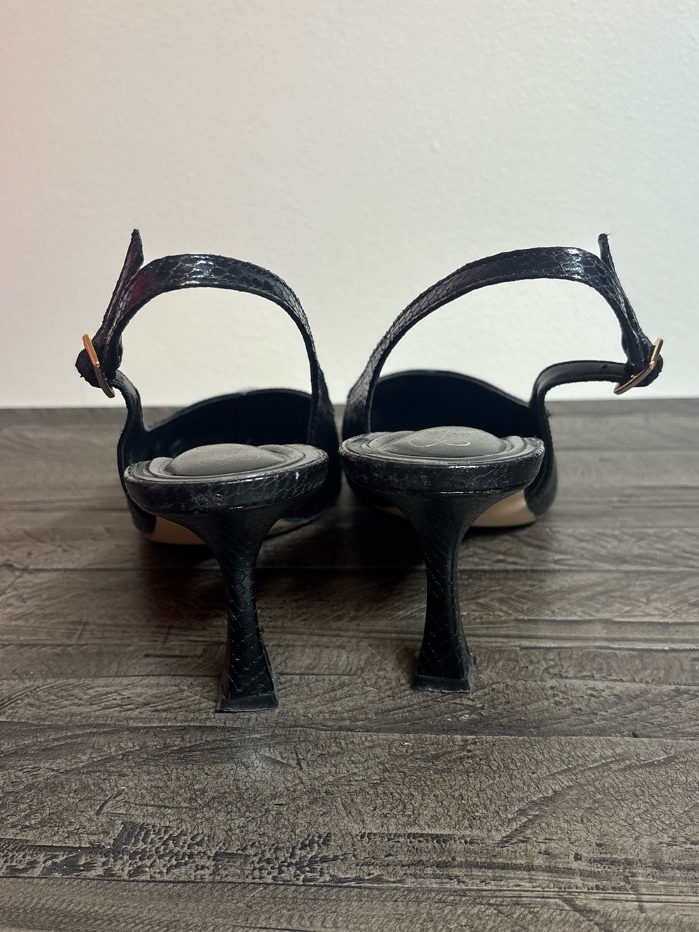 Jessica Simpson Black Pointed Slingback Heels - Picture 3 of 3